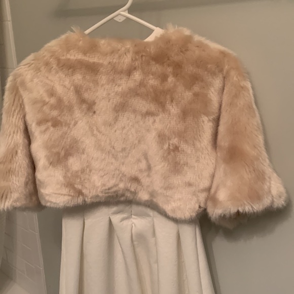 Jusbe Sz 12 flower girl, recital, father daughter dance, dress & faux fur coat. - Picture 9 of 10